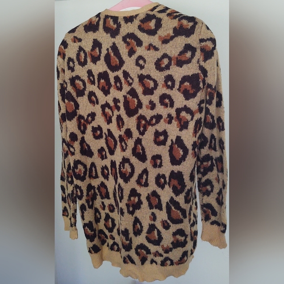 Leopard Print Open Cardigan - Picture 5 of 9